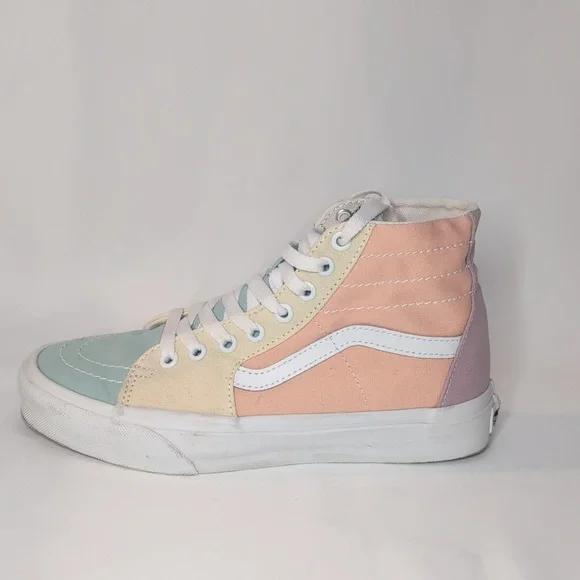 Vans Sk8 Hi Tampered Pastel Block Sneakers - Picture 5 of 12